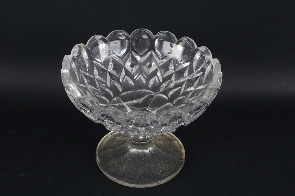 Early 20th Century Cut Crystal Pedestal Dishes