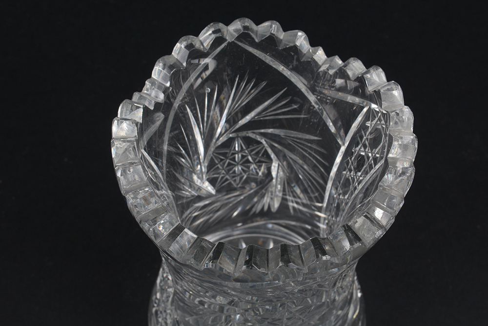 Glass Vases with Cut or Etched Designs