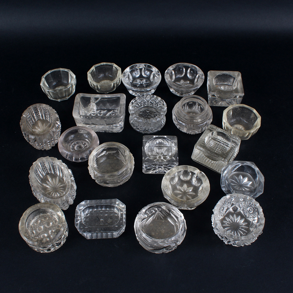 Collection of Vintage Glass Salt and Pepper Cellars