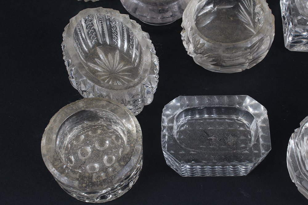 Collection of Vintage Glass Salt and Pepper Cellars