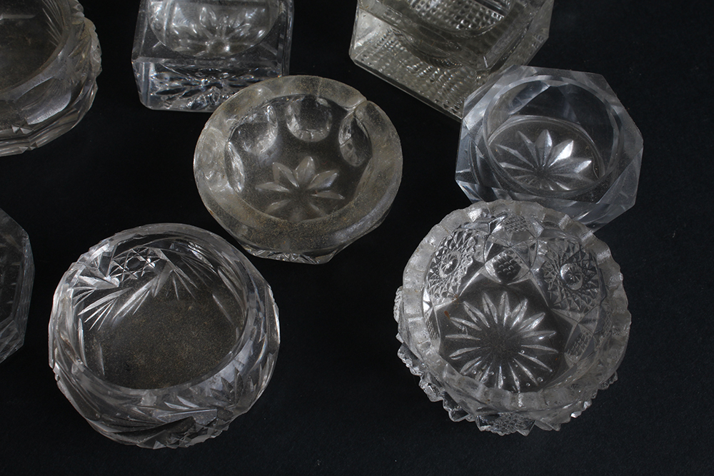 Collection of Vintage Glass Salt and Pepper Cellars