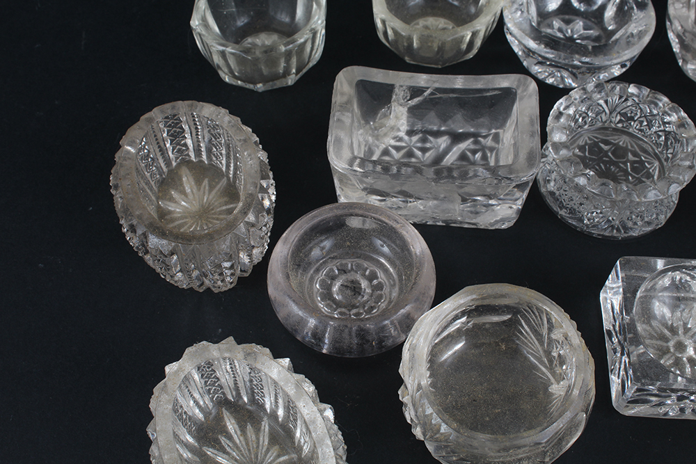Collection of Vintage Glass Salt and Pepper Cellars