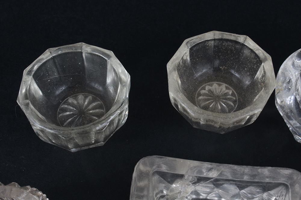 Collection of Vintage Glass Salt and Pepper Cellars