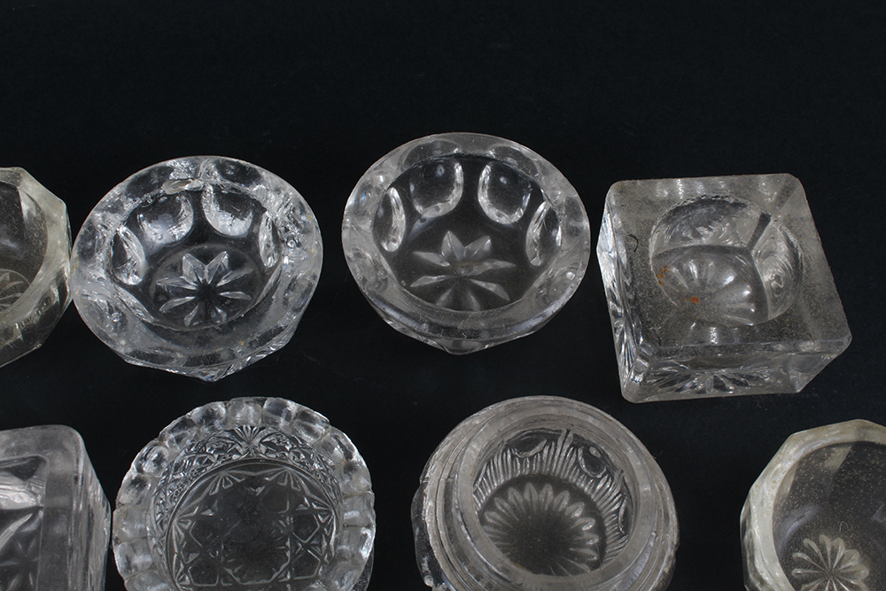 Collection of Vintage Glass Salt and Pepper Cellars