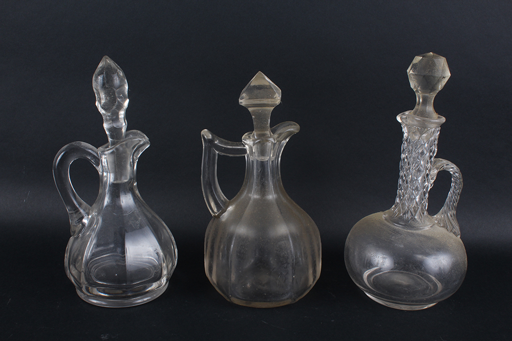 Vintage Clear Glass Cruets