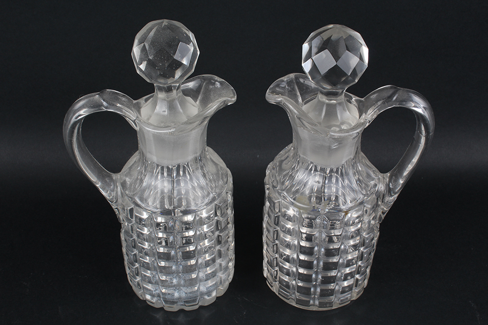 Vintage Square Cut Crystal Decanters