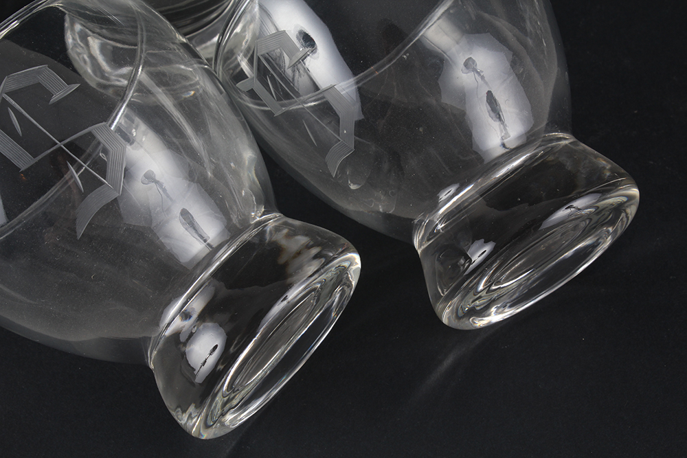 "S" Monogrammed Pilsner and Rocks Glasses