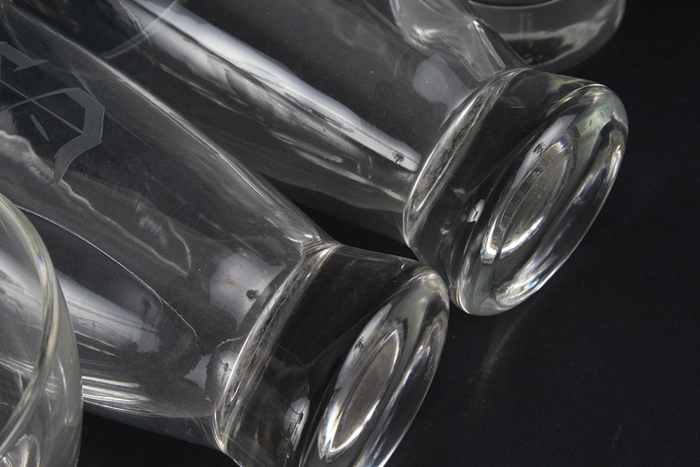 "S" Monogrammed Pilsner and Rocks Glasses