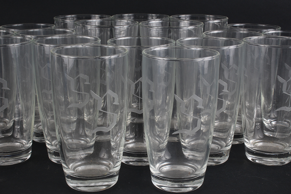 "S" Monogrammed Glass Tumblers