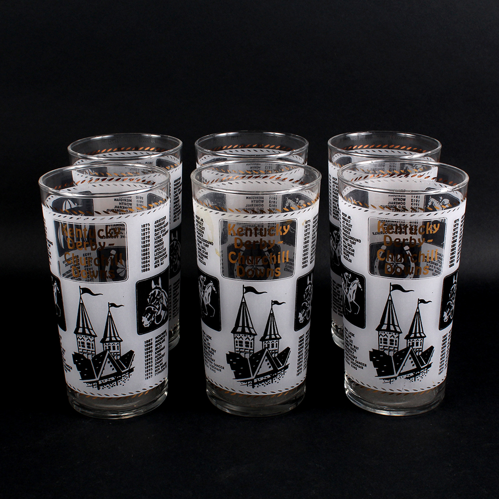 Official Kentucky Derby Glasses from 1967