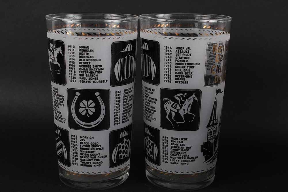 Official Kentucky Derby Glasses from 1967