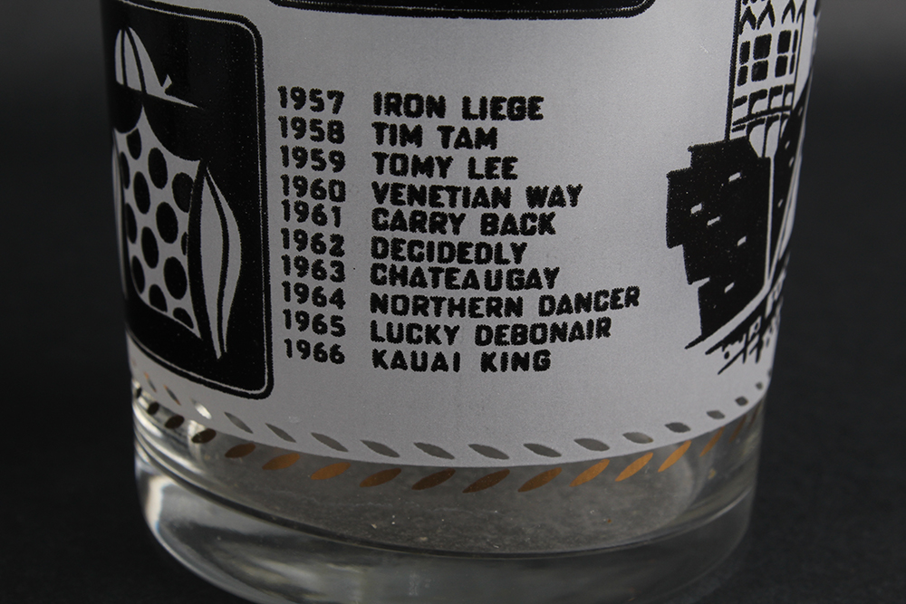 Official Kentucky Derby Glasses from 1967