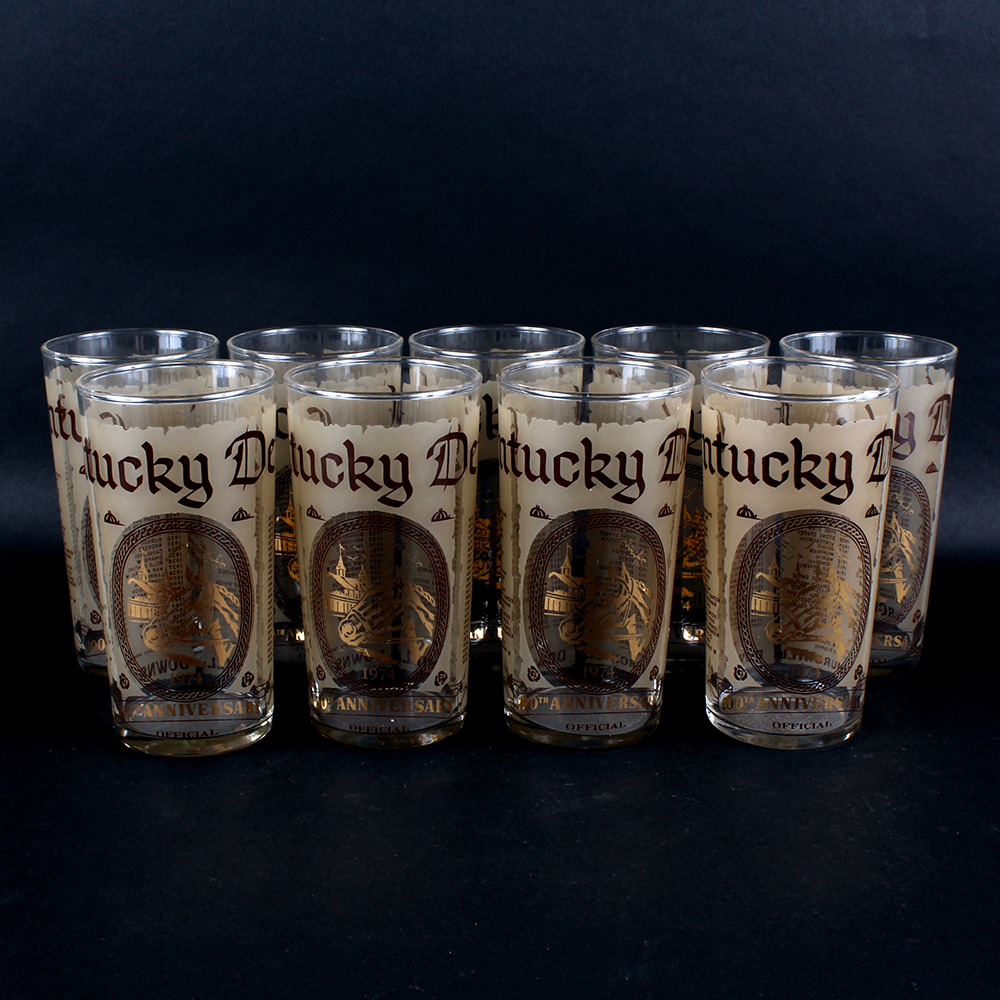Official Kentucky Derby Glasses from 1974