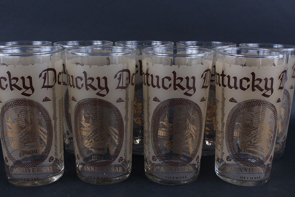 Official Kentucky Derby Glasses from 1974