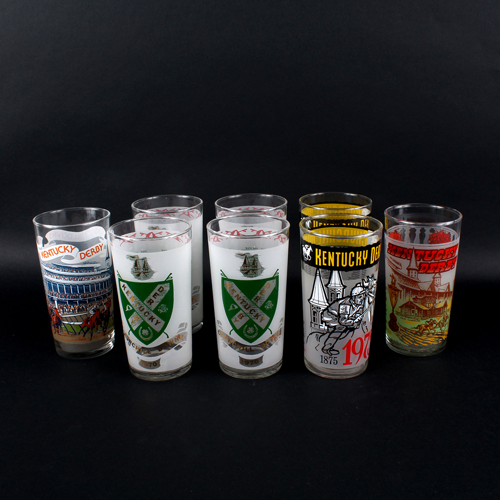 Official Kentucky Derby Glasses from the 1970's