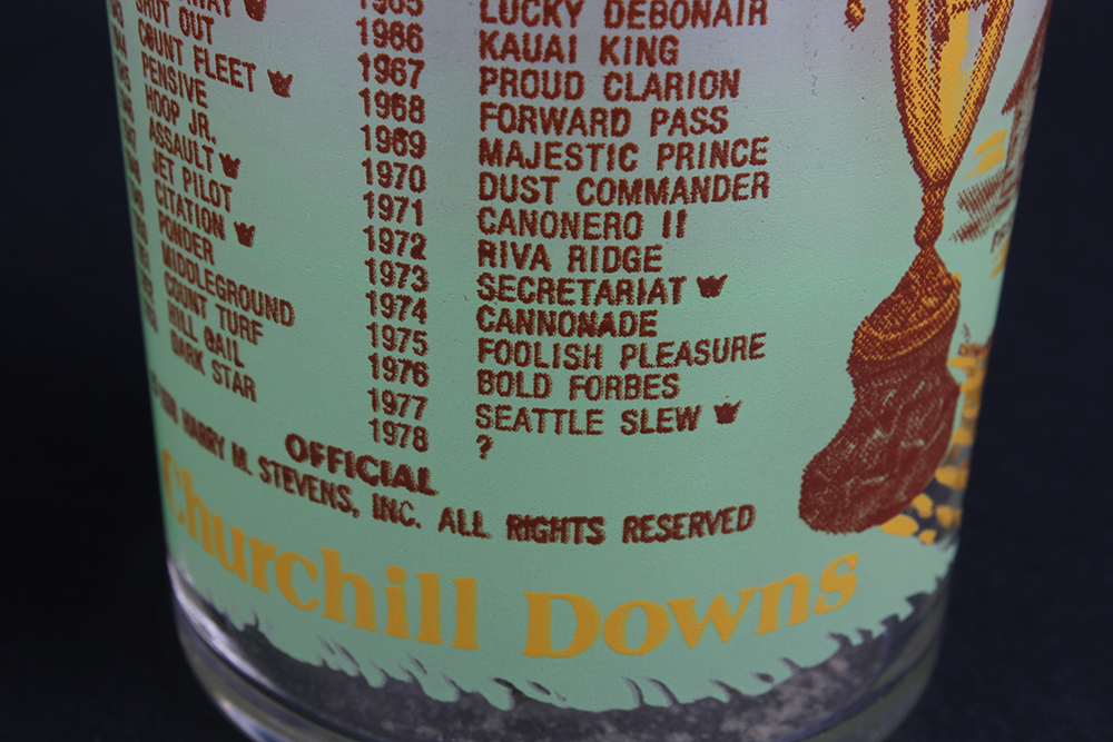 Official Kentucky Derby Glasses from the 1970's