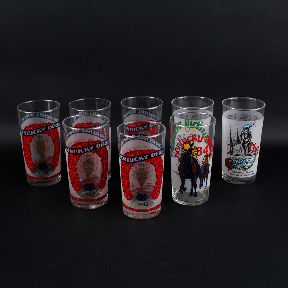 Official Kentucky Derby Glasses from the 1980's and 90's