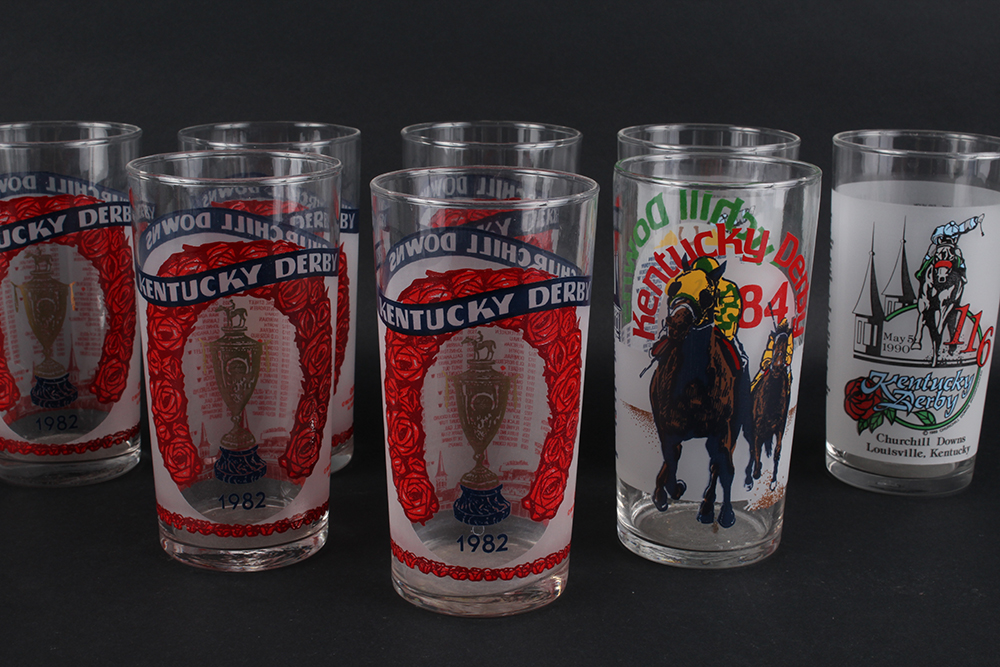 Official Kentucky Derby Glasses from the 1980's and 90's