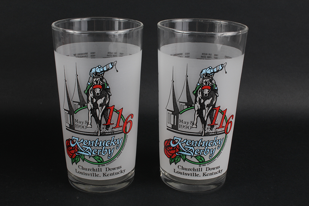 Official Kentucky Derby Glasses from the 1980's and 90's
