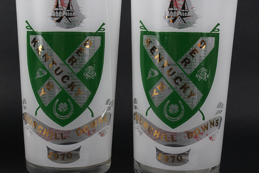 Official Kentucky Derby Glasses from the 1970's