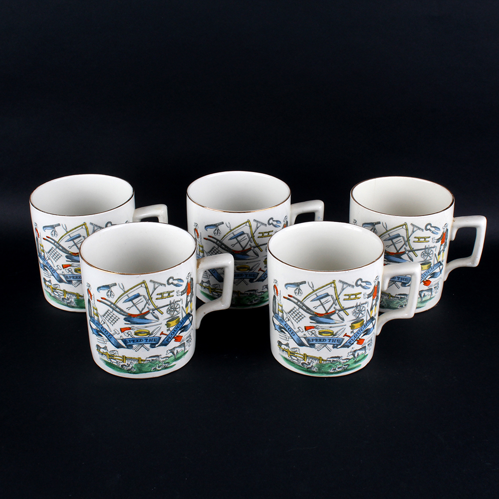 "Farmers Arms" Punch Cups by B & L England