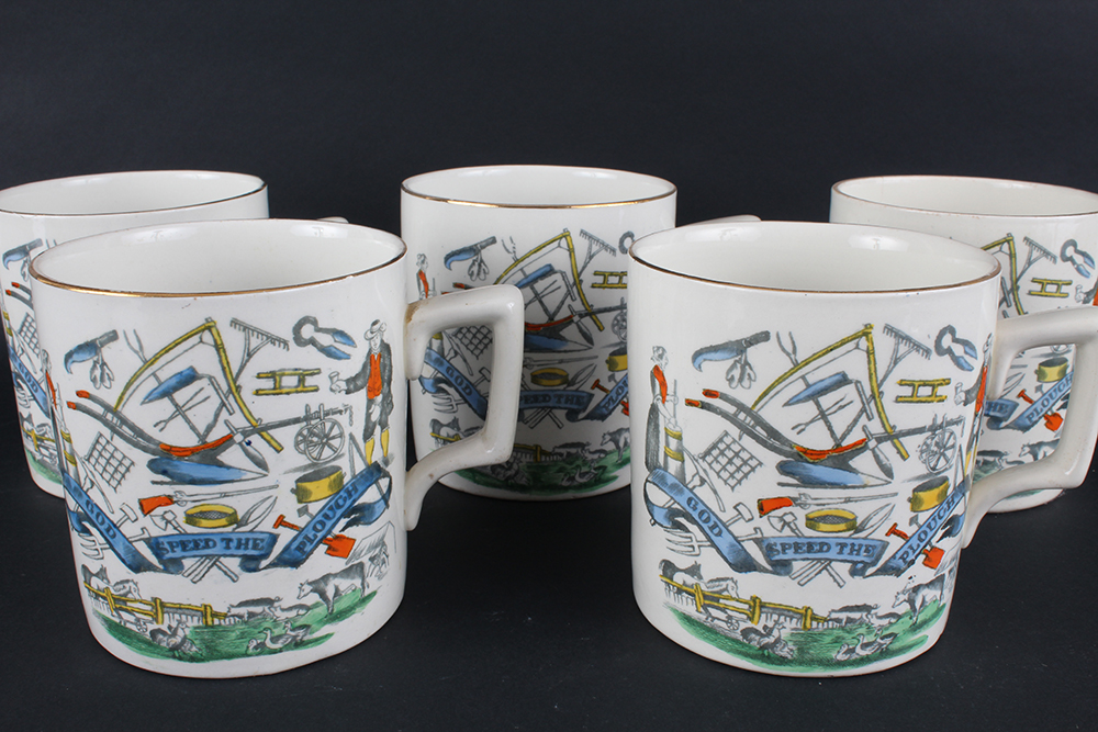 "Farmers Arms" Punch Cups by B & L England