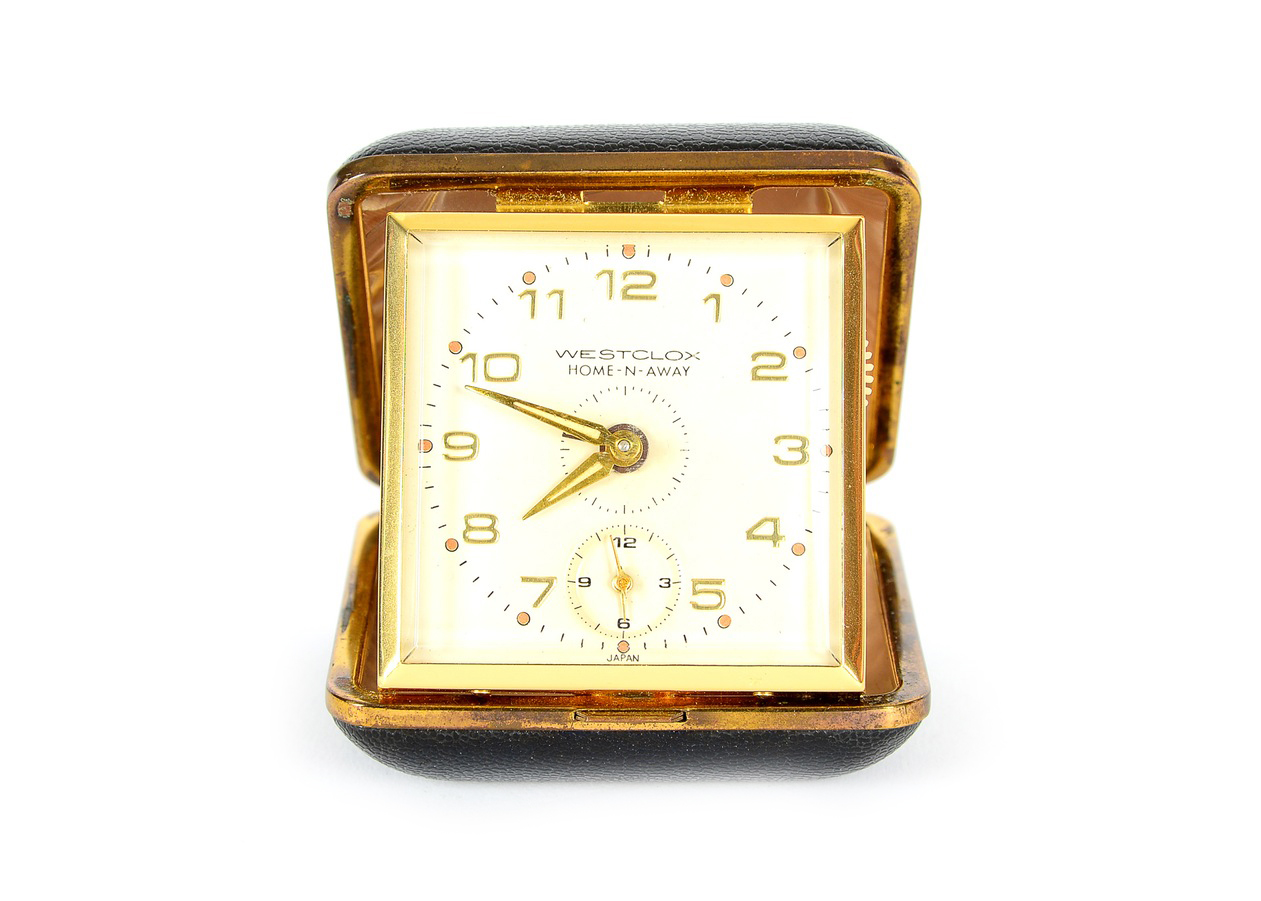 Vintage Westclox Home-N-Away Travel Alarm Clock