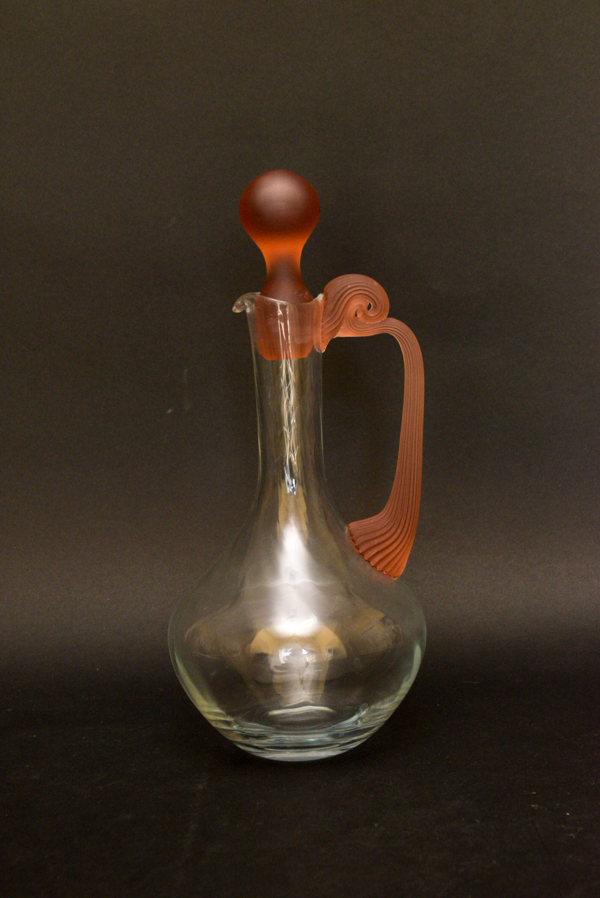 Vintage Italian Glass Decanter and Stems