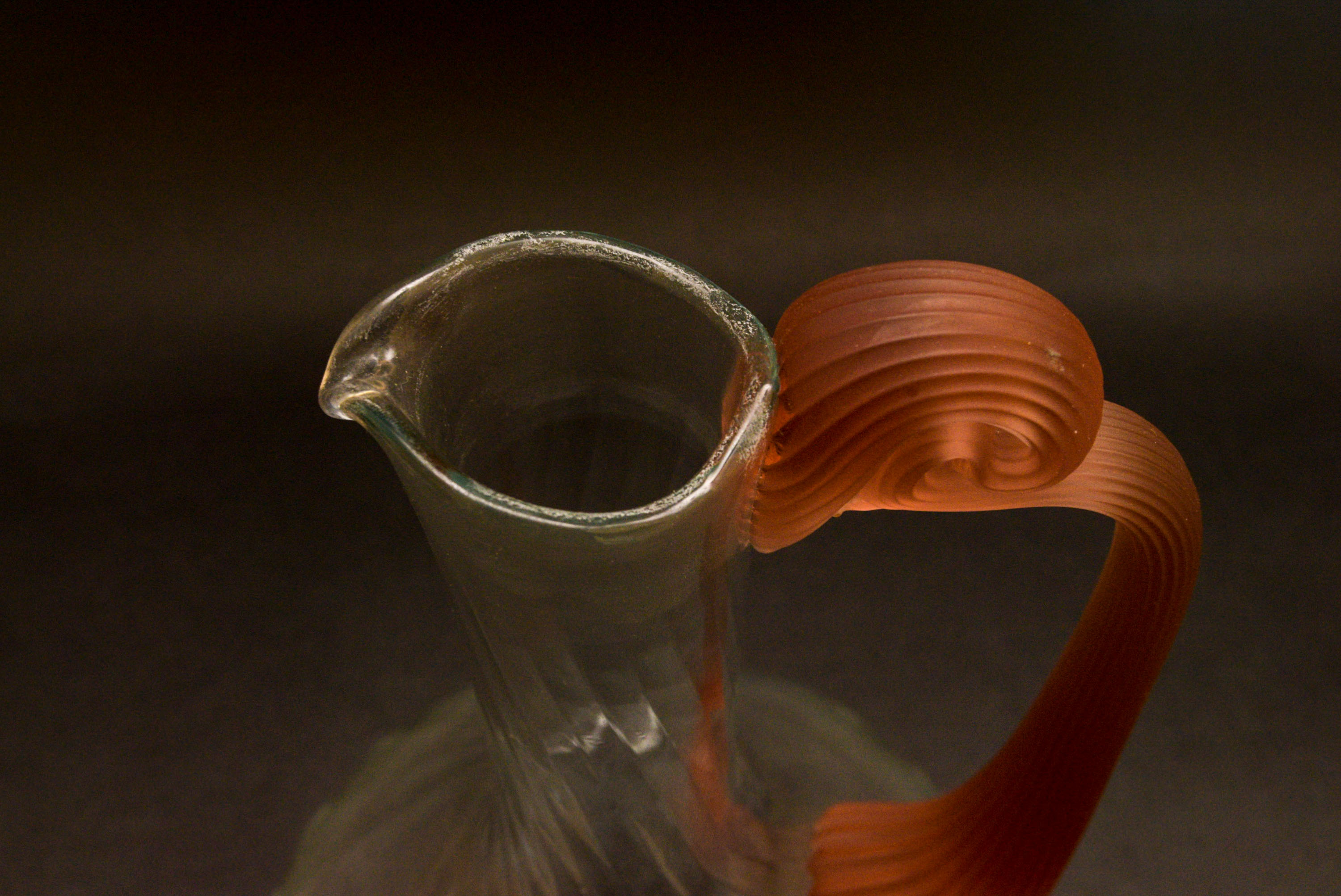 Vintage Italian Glass Decanter and Stems