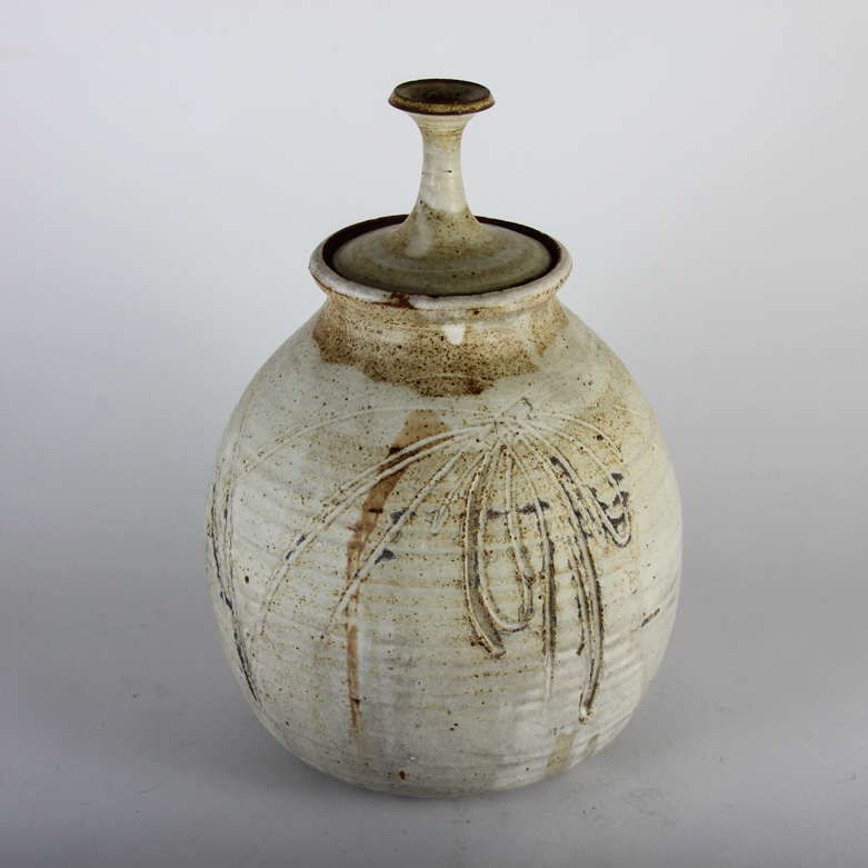Signed Lidded Art Pottery Jar