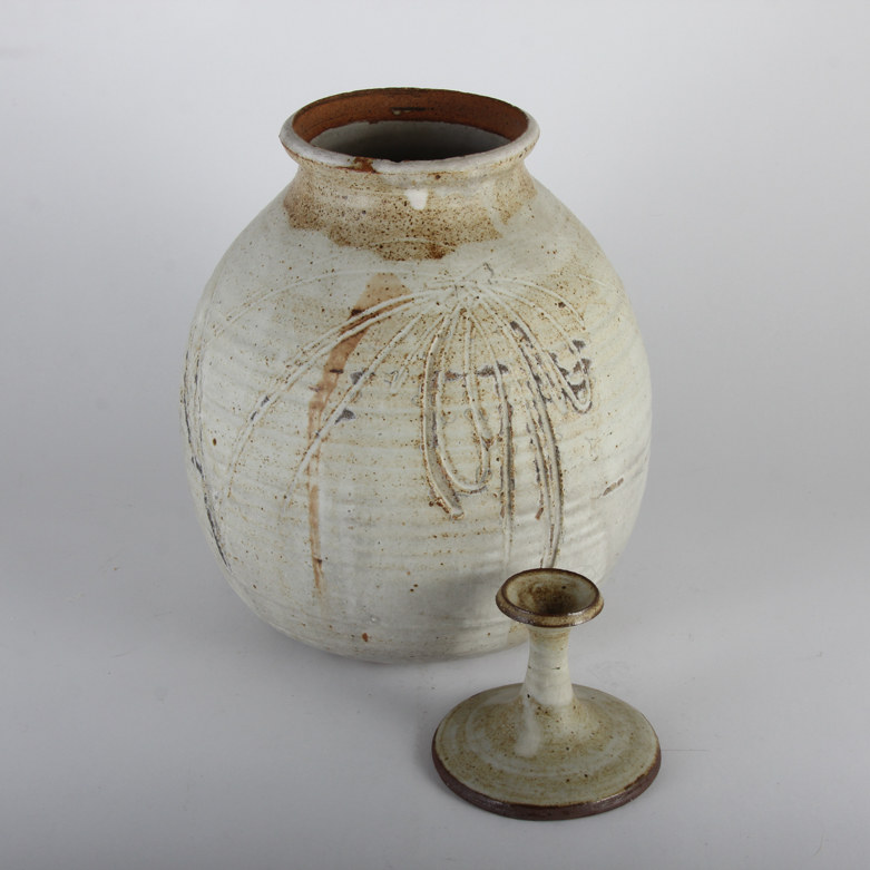 Signed Lidded Art Pottery Jar