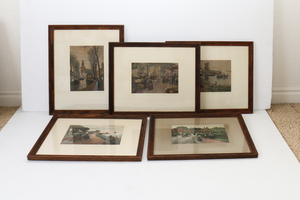 Dutch Print Set in Matching Frames