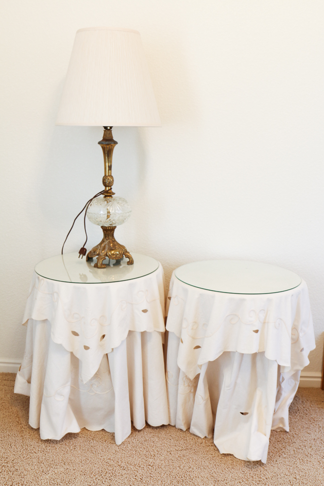 Pair of Ocassional Tables and a  Lamp