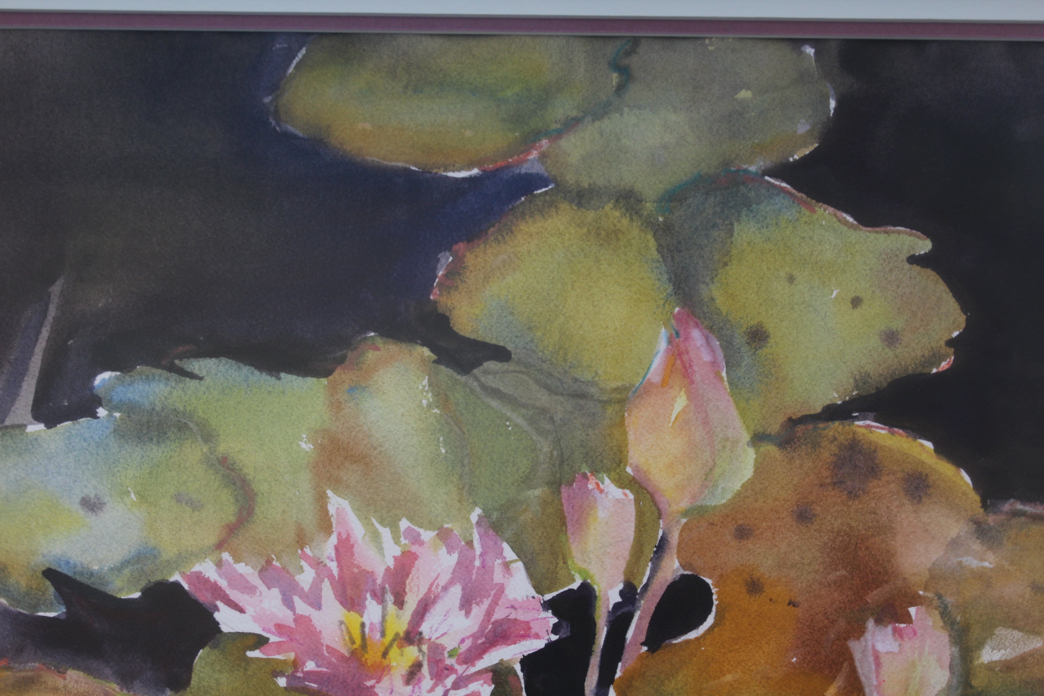Margaret Grothier Signed Floral Watercolor
