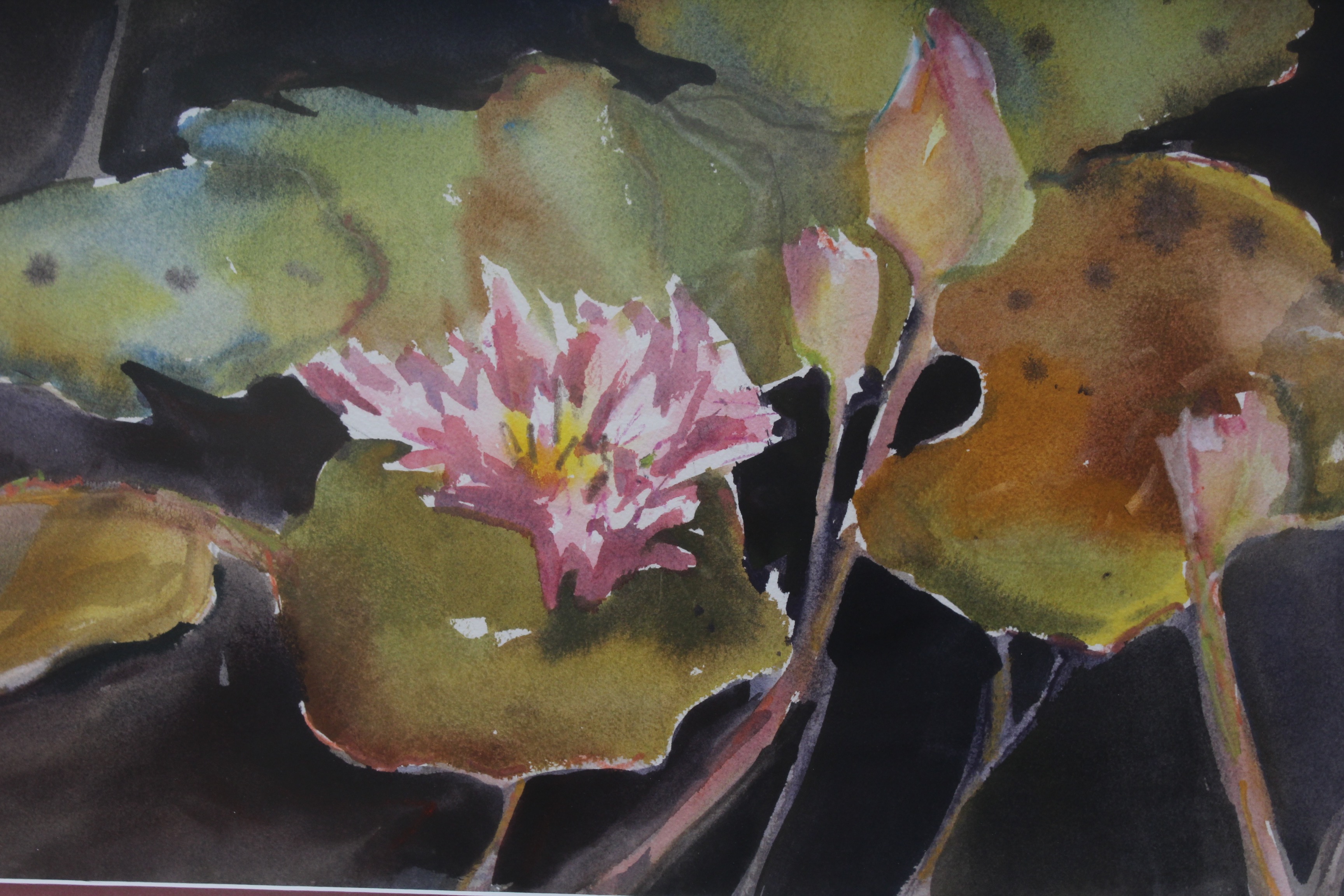 Margaret Grothier Signed Floral Watercolor