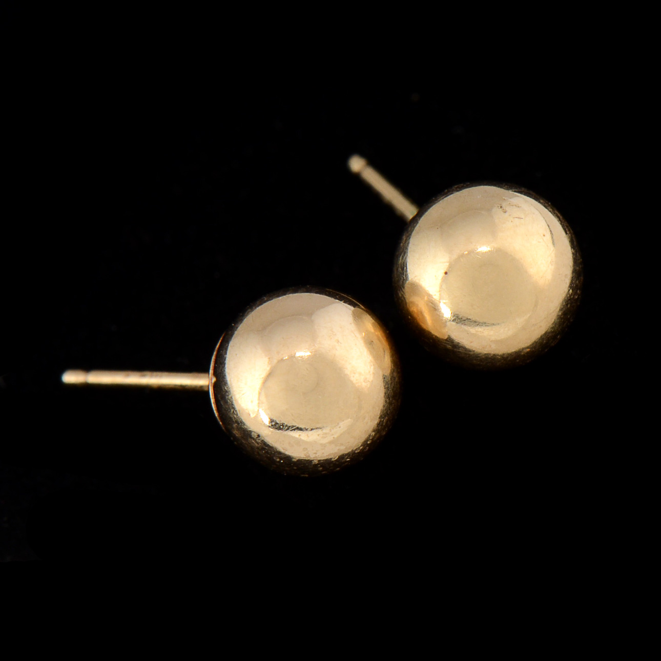 Two Pair of 14K Yellow Gold Pierced Earrings