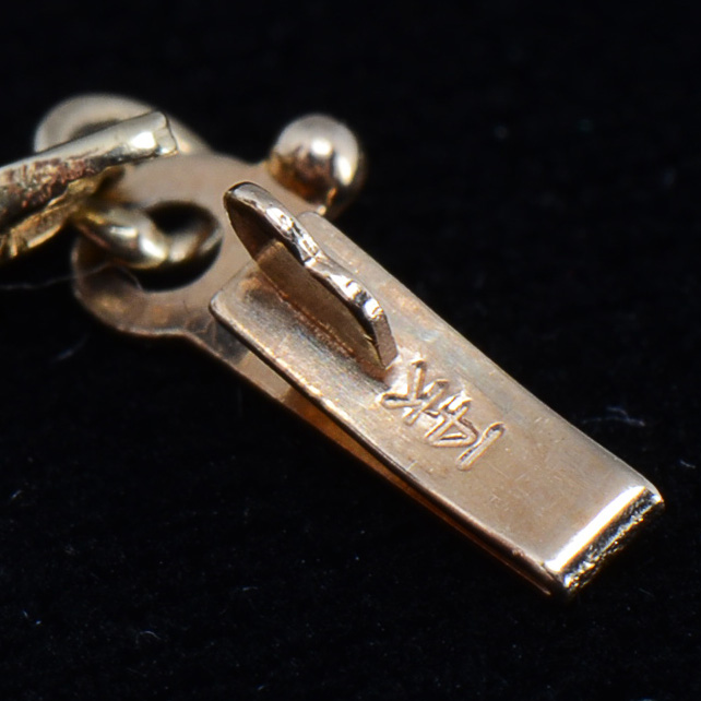 14K Yellow Gold Dolphin Link Bracelet with Sandblasted and High Polish Finish