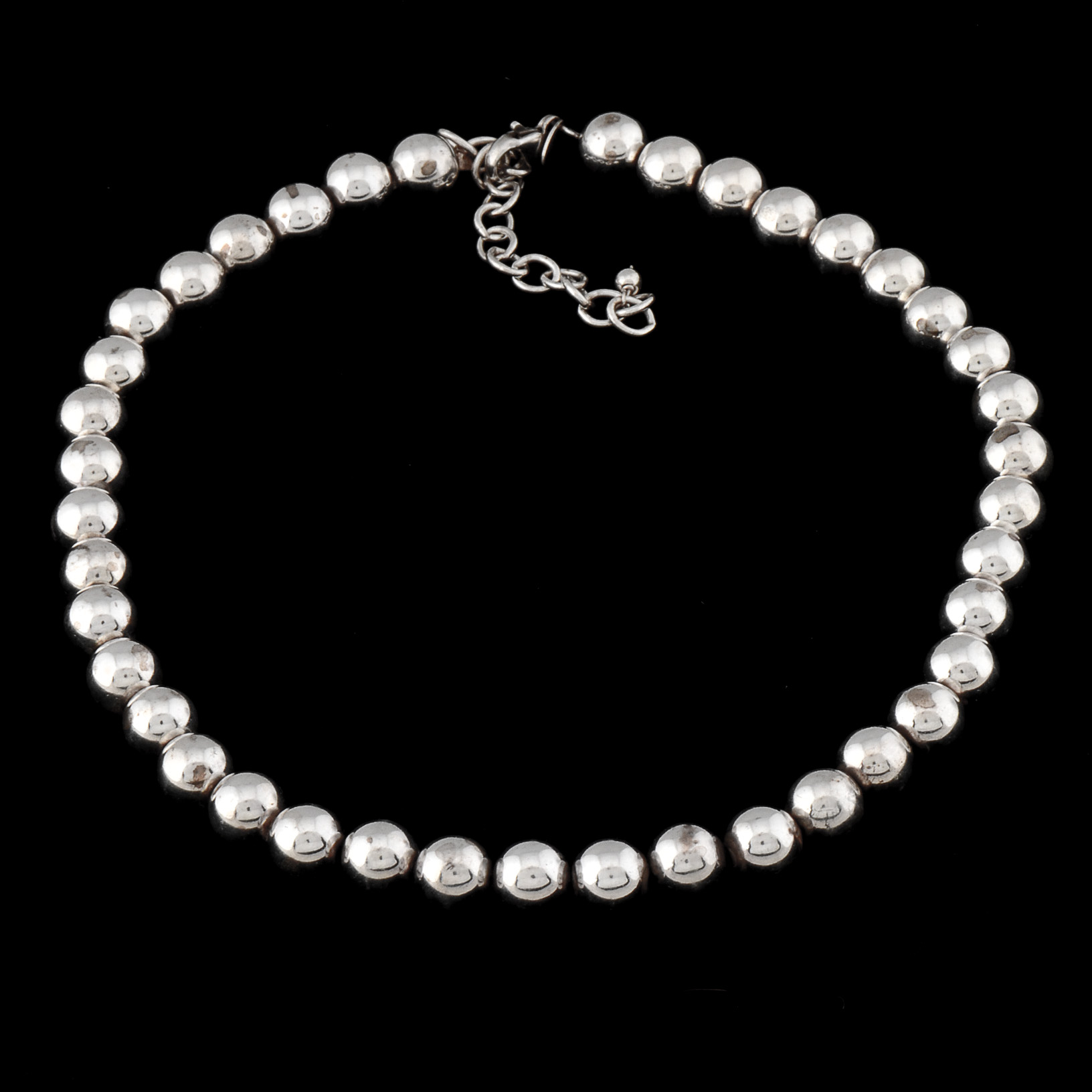 Silpada Designs Sterling Silver Beaded Necklace with Adjustable Chain