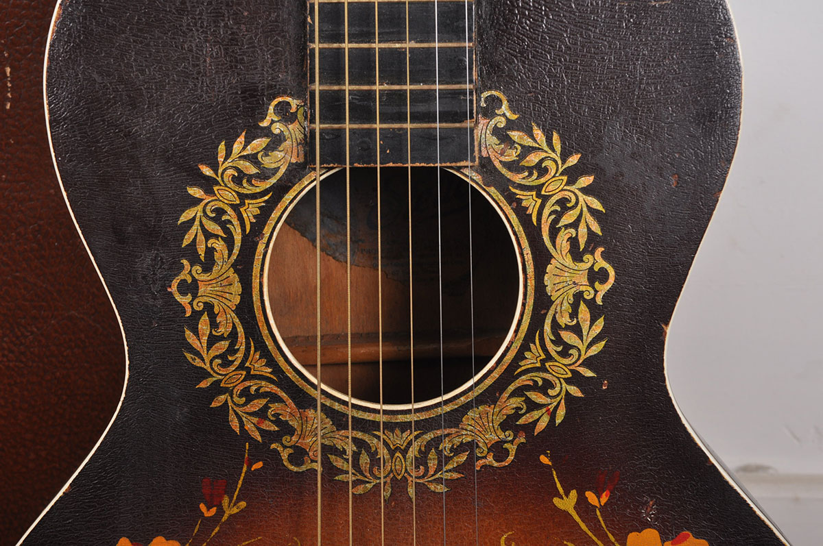 Vintage Oscar Schmidt Stella Parlor Guitar With Case