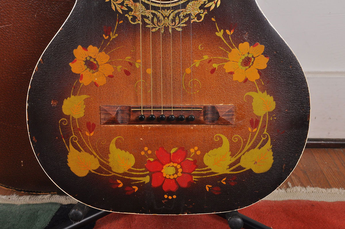 Vintage Oscar Schmidt Stella Parlor Guitar With Case