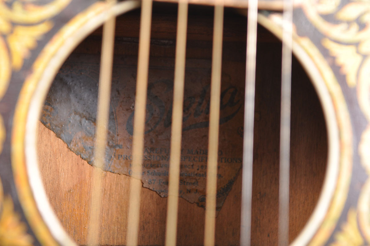 Vintage Oscar Schmidt Stella Parlor Guitar With Case