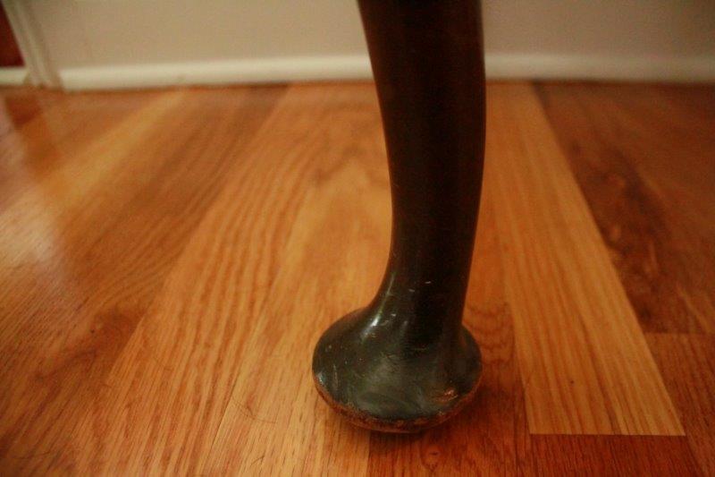 Plaid Upholstered Footstool