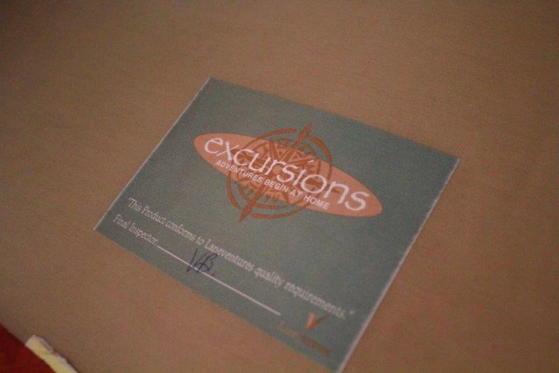 Excursions Red Upholstered Sofa