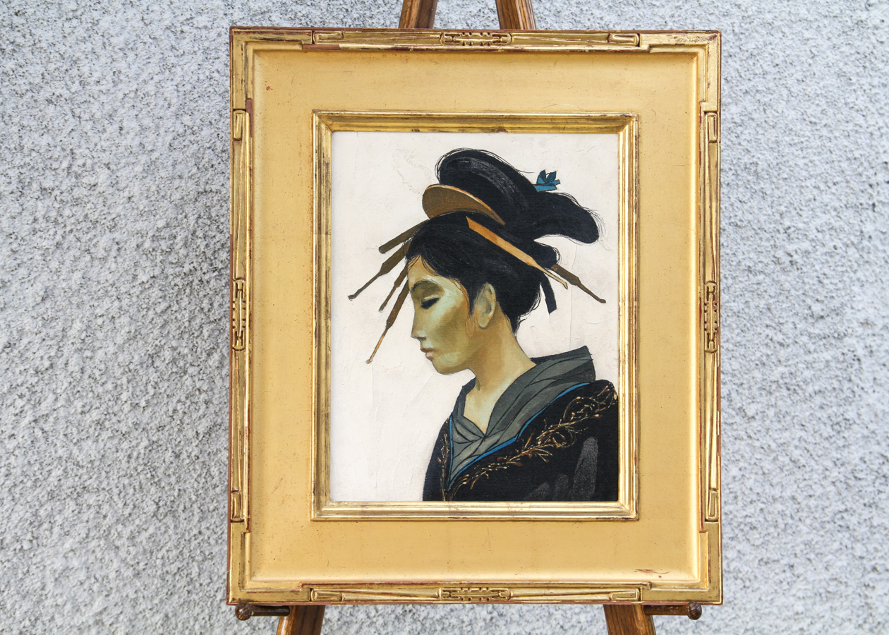 Original Geisha Oil on Canvas Painting