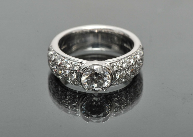 2.73 CT Tiffany & Co. Platinum Diamond Engagement Ring