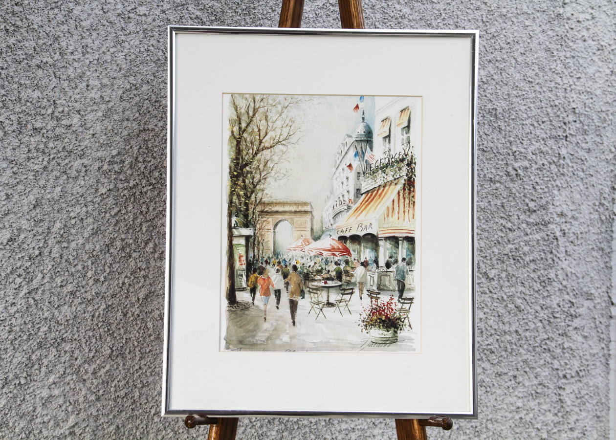 Parisian Street Scene Print