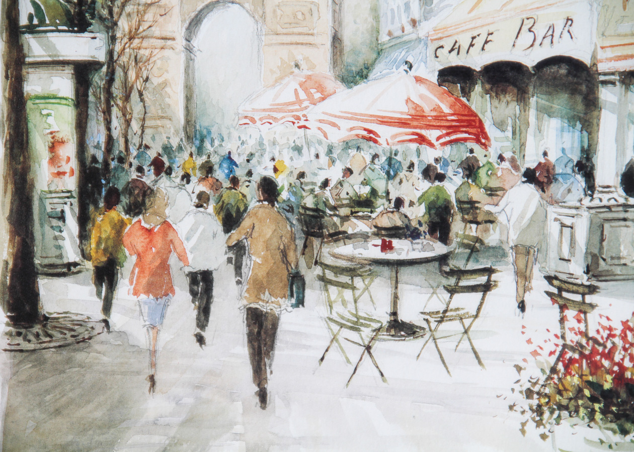 Parisian Street Scene Print