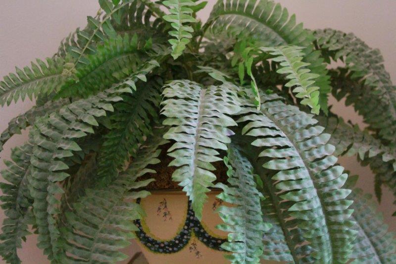 Plant Stand with Faux Plant