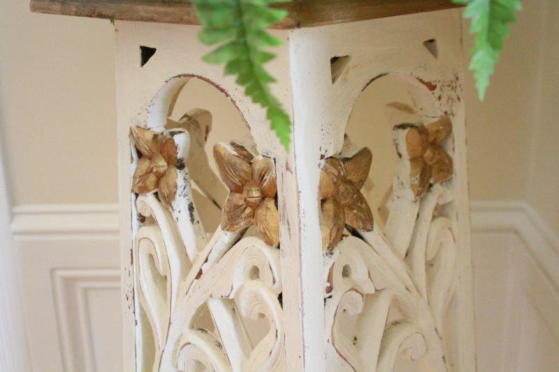 Plant Stand with Faux Plant