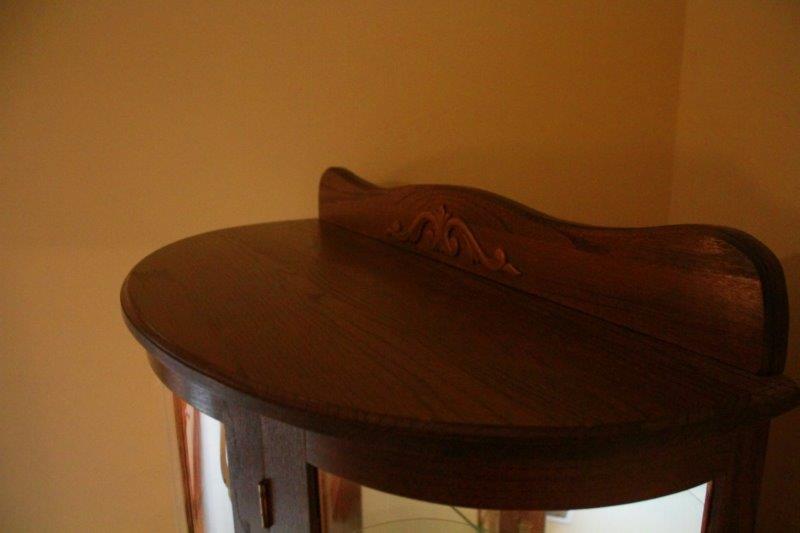 Wood and Glass Lighted Display Cabinet